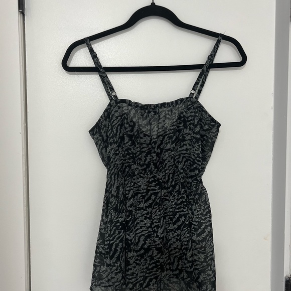 Vintage Guess Camisole / Tank - Flowy - Zebra Stripe - Black White - Sma… - Picture 3 of 9